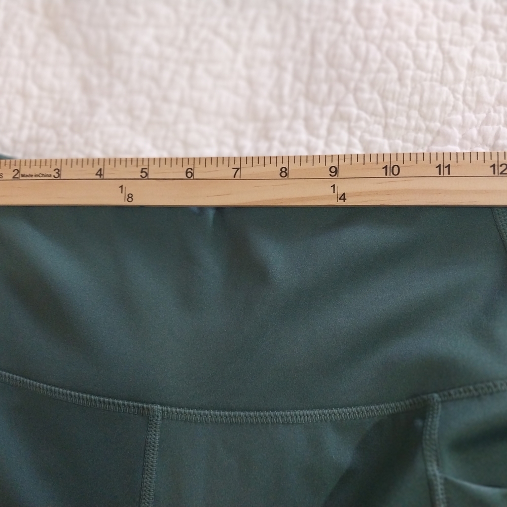 Stylish Teal High-Waisted Leggings Pockets In Side Size Small . - Picture 6 of 11